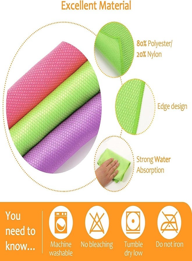 STORE77® Fish Scale Streak Free Magic Glass Window Car Mirror Microfiber Cleaning Cloth Cleaner Cloths,Lint Free Stainless Steel Windshield Shower Cleaning Cloth,Miracle Polishing Towels Pack of 4 - Image 5
